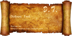 Dobos Teó névjegykártya